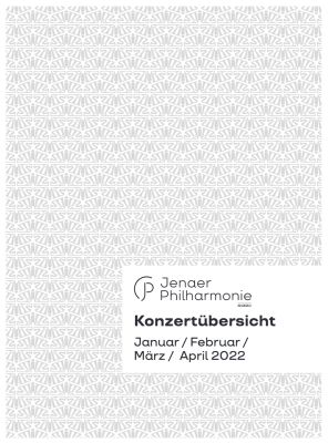 Konzertübersicht Januar-April 2022