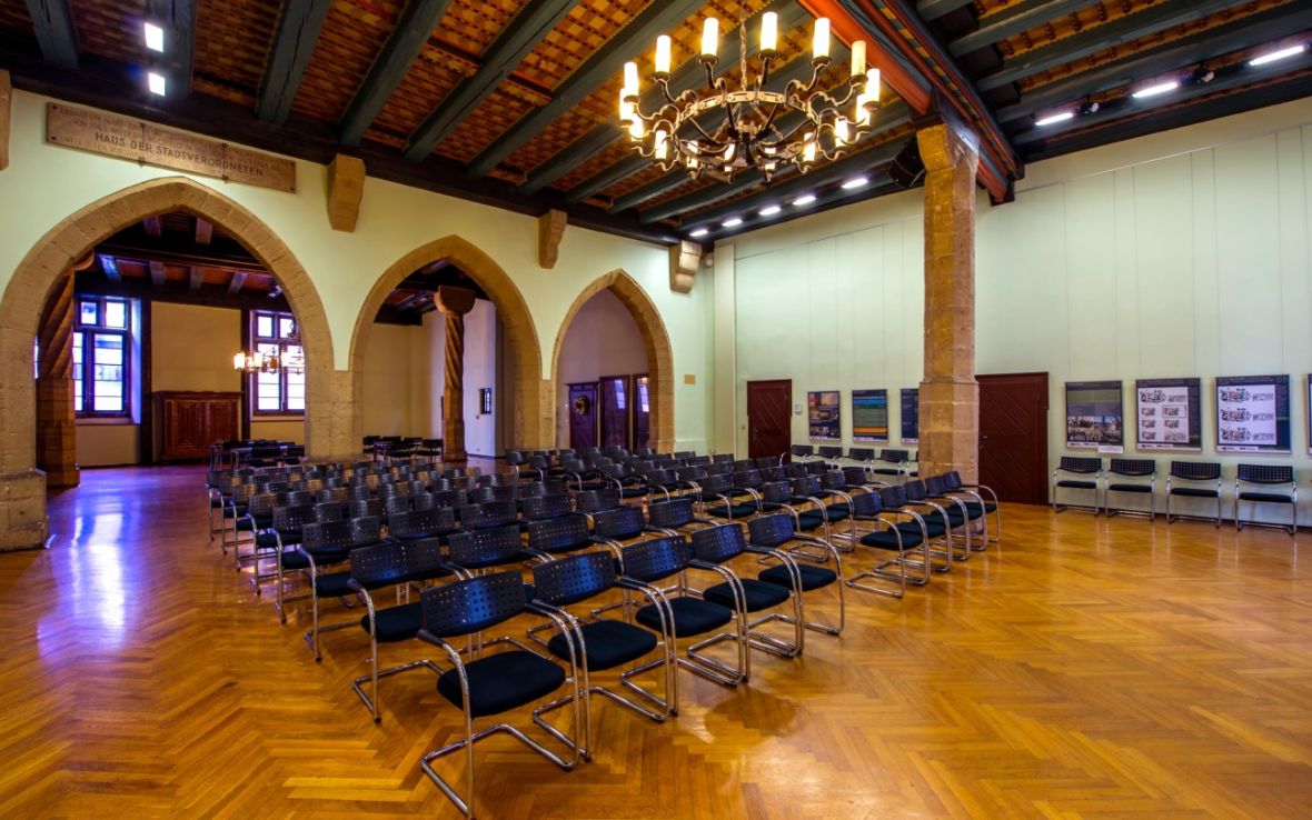 Rathausdiele im Historischen Rathaus Jena, Foto: JenaKultur, Christian Häcker