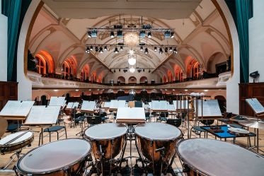 Orchesteraufbau, Foto: JenaKultur, Christoph Worsch