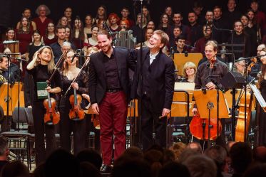 Maximilian Lörzer / Alexander Mayer / Jenaer Philharmonie / Psycho-Chor der Uni Jena, Foto: Dajana Golke - www.dajana-fotodesign.de